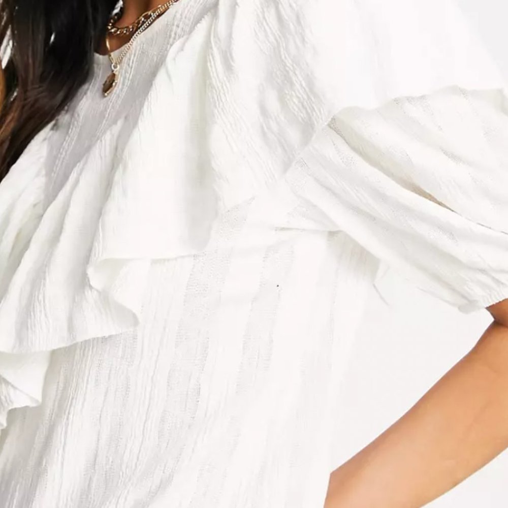 NWT Mango Ruffle Tee - Picture 4 of 4